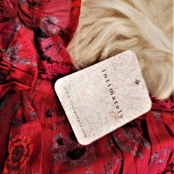 FREE PEOPLE Floral Bodysuit Top Size XS - NWT - Picture 6 of 6